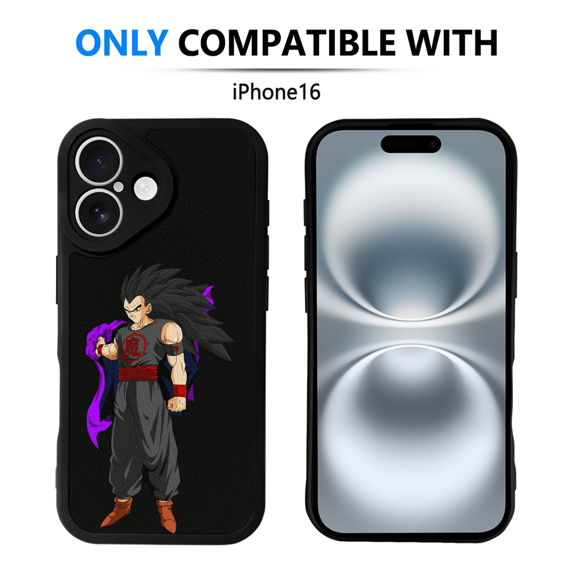 （画像用） ドラゴンボール ベジータ四世（Bejīta Yonsei）DRAGON BALL Vegeta IV 【iPhone 16シリーズ対応】シリコンスマホケース（レザー調） 材質：シリコン